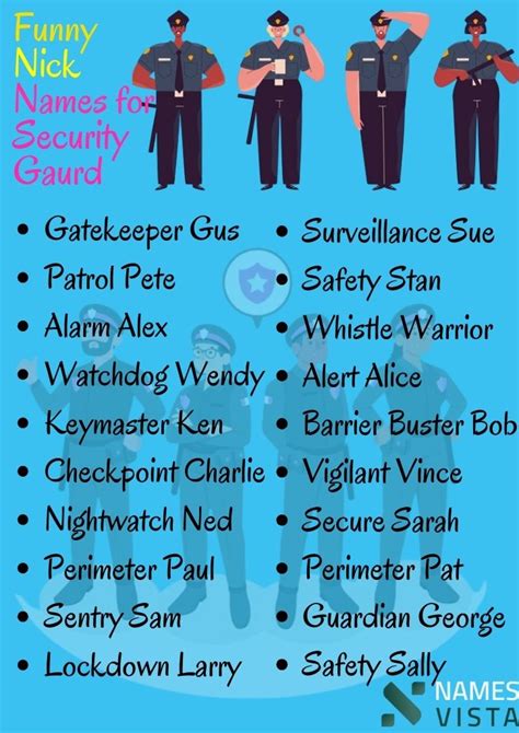 security guard synonym|nicknames for security guards.